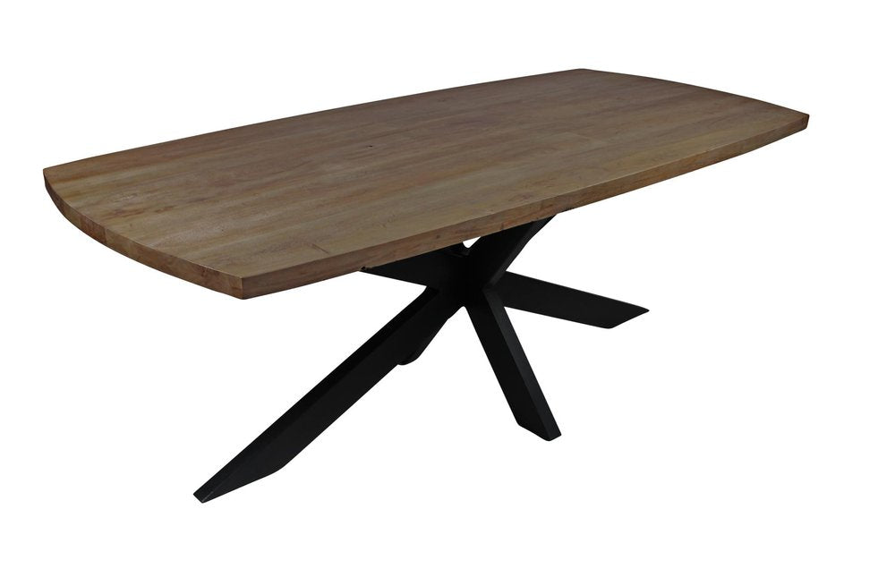 Seven Piece Gray and Black Solid Wood Dining Set with Six Chairs