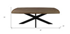 Nine Piece Gray and Black Solid Wood Dining Set with Eight Chairs