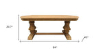 Nine Piece Natural Solid Wood Dining Set with Eight Chairs