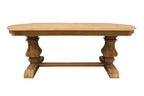 Nine Piece Natural Solid Wood Dining Set with Eight Chairs