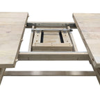 Nine Piece White Solid Wood Dining Set with Eight Chairs
