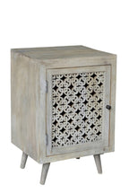 30" Gray Solid Wood Nightstand