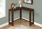 36" Brown Wood Corner Frame Console Table