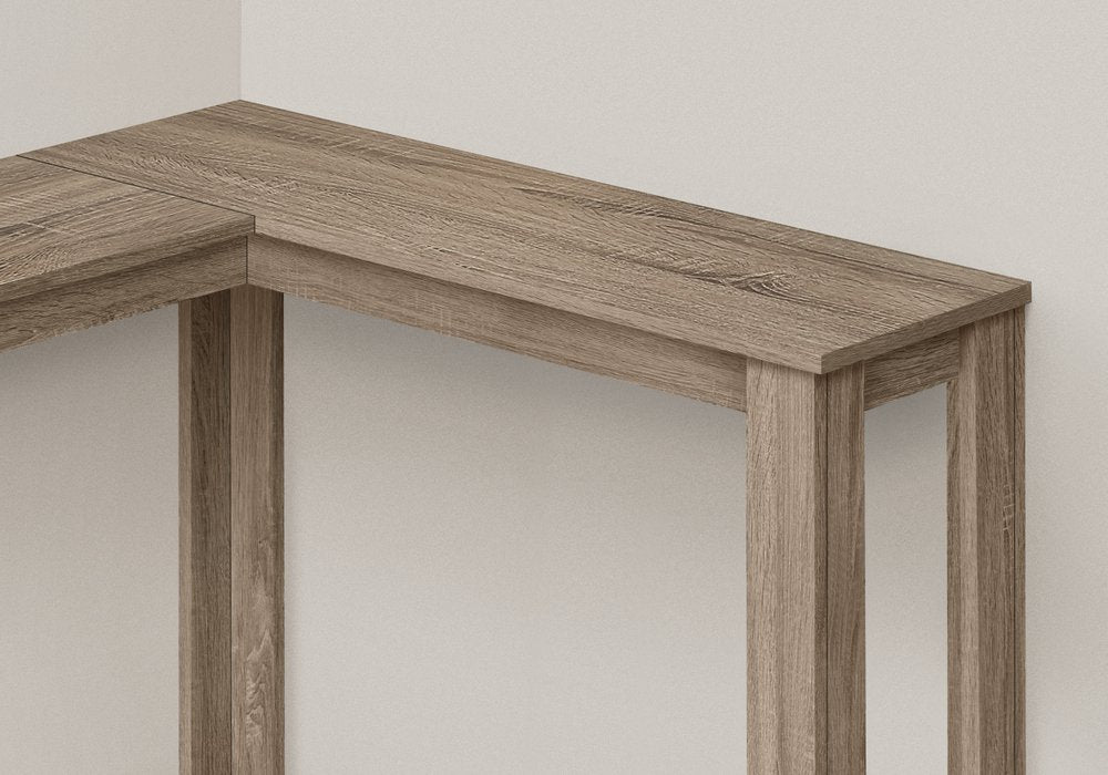 36" Brown Wood Corner Frame Console Table