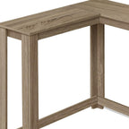 36" Brown Wood Corner Frame Console Table
