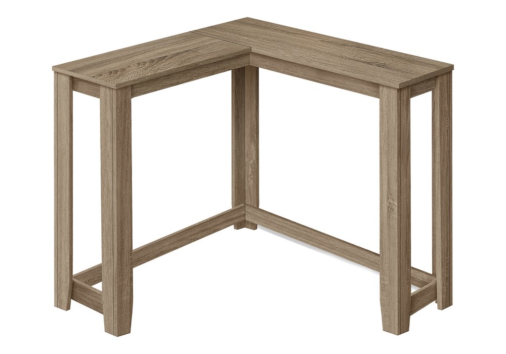 36" Brown Wood Corner Frame Console Table