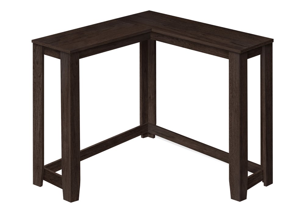 36" Brown Wood Corner Frame Console Table