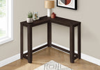 36" Brown Wood Corner Frame Console Table