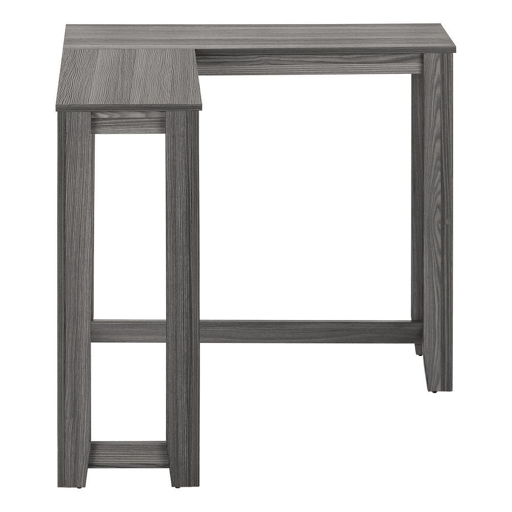 36" Brown Wood Corner Frame Console Table