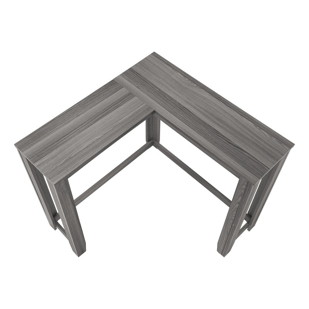 36" Brown Wood Corner Frame Console Table