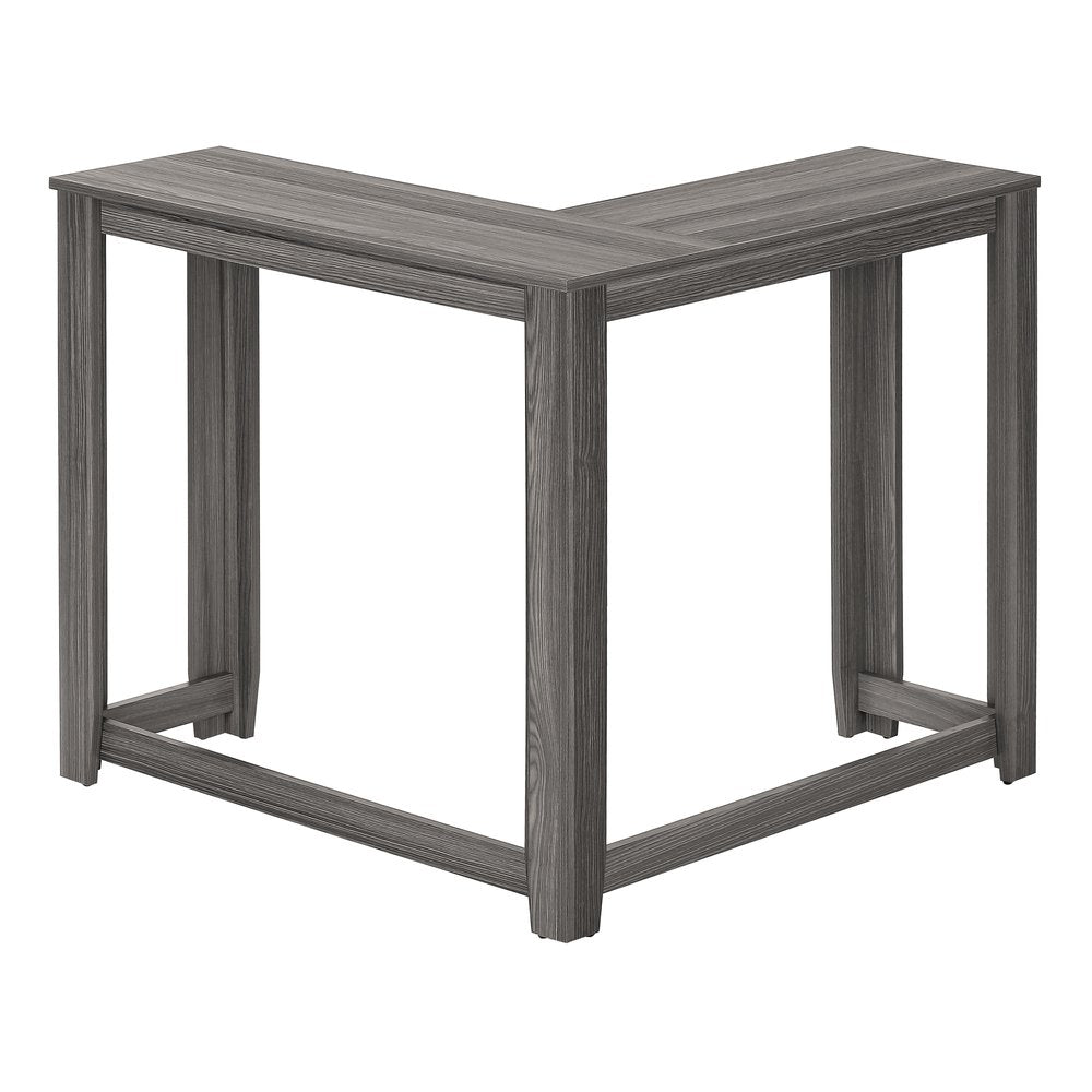 36" Brown Wood Corner Frame Console Table