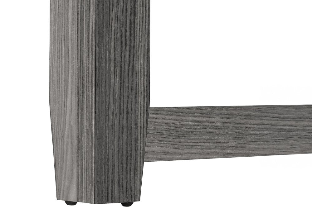 36" Brown Wood Corner Frame Console Table