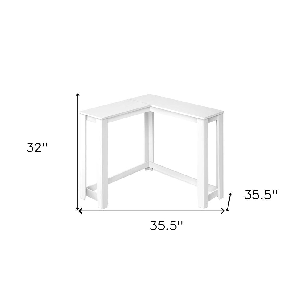 36" Brown Wood Corner Frame Console Table