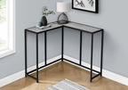 36" Gray and Black Wood and Metal Frame Console Table