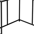 36" Gray and Black Wood and Metal Frame Console Table