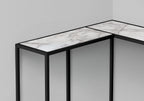 36" Gray and Black Wood and Metal Frame Console Table