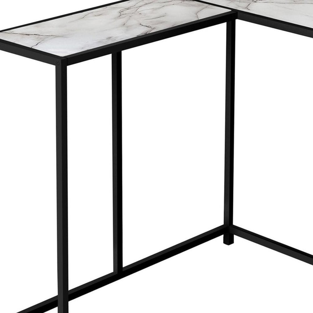 36" Gray and Black Wood and Metal Frame Console Table