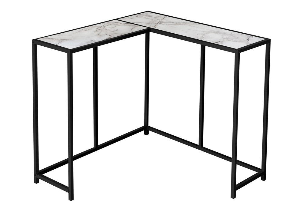 36" Gray and Black Wood and Metal Frame Console Table
