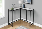 36" Gray and Black Wood and Metal Frame Console Table