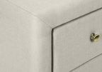 21" Beige Wood Two Drawer Nightstand