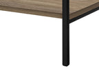 48" Taupe Metal and Wood Four Tier Etagere Bookcase