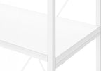 48" White Metal and Wood Four Tier Etagere Bookcase