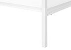 48" White Metal and Wood Four Tier Etagere Bookcase