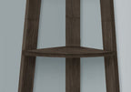 71" Oak Particle Board and Wood Five Tier Corner Bookcase