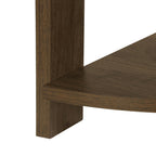 71" Dark Brown Wood Five Tier Corner Bookcase