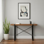 49" Brown and Black Computer Desk