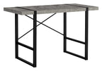 49" Gray and Black Computer Desk
