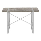 49" Gray and Silver Computer Desk