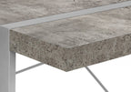 49" Gray and Silver Computer Desk