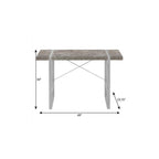 49" Gray and Silver Computer Desk