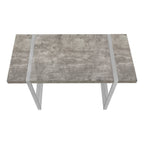 49" Gray and Silver Computer Desk