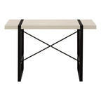 49" Taupe and Black Computer Desk