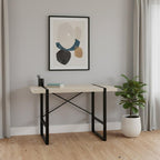 49" Taupe and Black Computer Desk