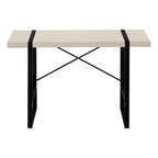 49" Taupe and Black Computer Desk
