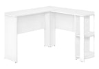 47" White Wood Corner Computer Desk