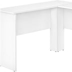 47" White Wood Corner Computer Desk