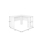 47" White Wood Corner Computer Desk