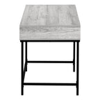 47" Gray and Black Wood and Metal H-Shape Computer Desk With Two Drawers