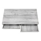 47" Gray and Black Wood and Metal H-Shape Computer Desk With Two Drawers