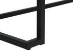 42" White and Black Wood and Metal Sled Computer Desk