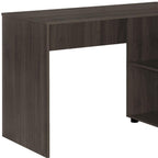 46" Brown Wood L Shape Computer Desk