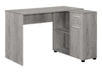 46" Gray Wood L Shape Computer Desk