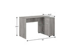 46" Gray Wood L Shape Computer Desk