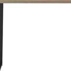 47" Taupe and Black Wood and Metal Sled Computer Desk