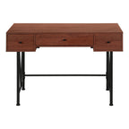 47" Brown and Black Computer Desk With Three Drawers