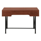 47" Brown and Black Computer Desk With Three Drawers